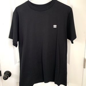 Chanel Uniform Black Cotton T-Shirt UNISEX